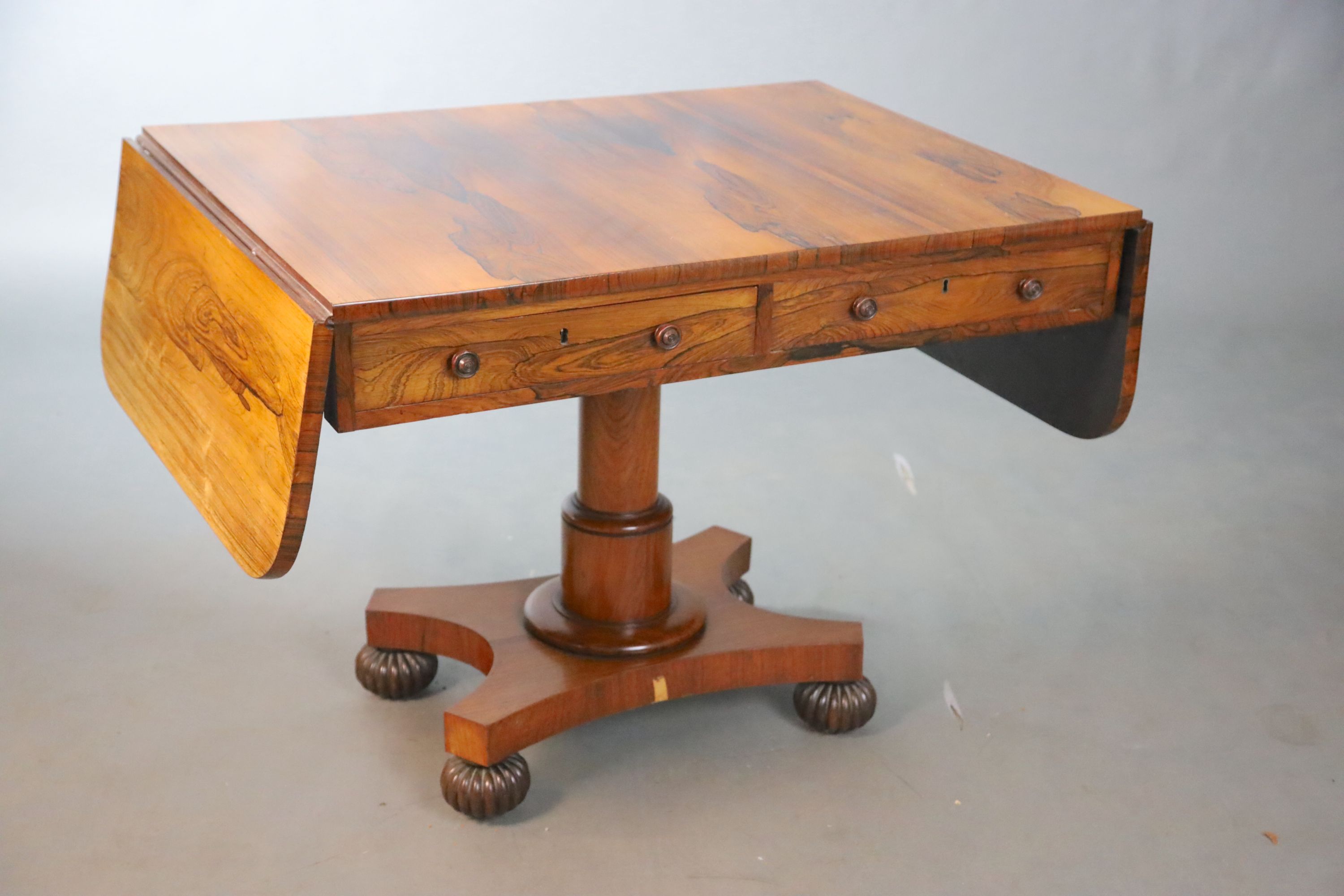 A Regency gonzalo alves sofa table, W.152.5cm D.71cm H.70cm